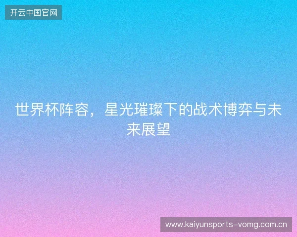 世界杯阵容，星光璀璨下的战术博弈与未来展望